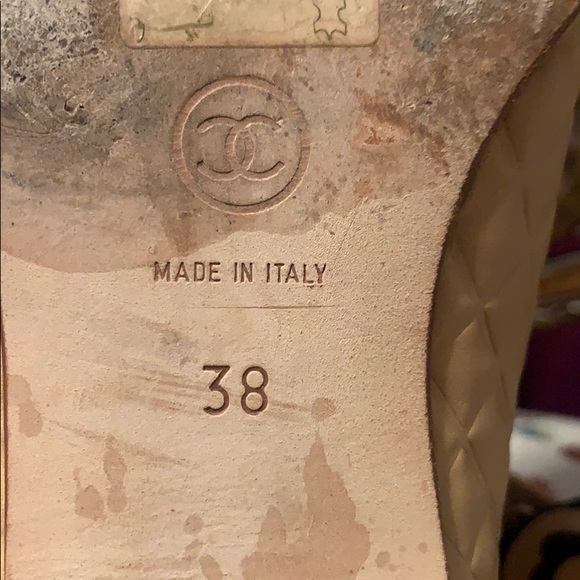 COPY - Chanel Flats with detachable pearls & Chains 38.5 - Picture 5 of 6